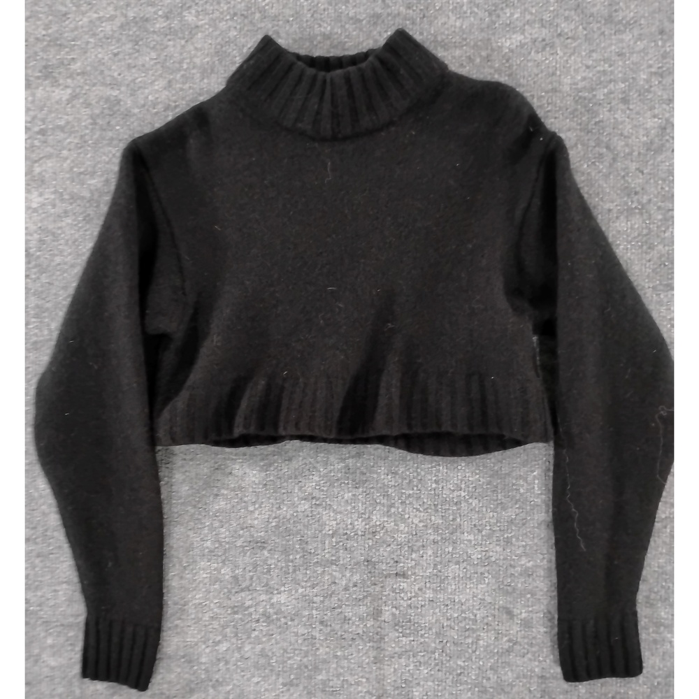 Wilfred Free Merino Wool Cropped Pullover Sweater Size 2XS Minimalist Normcore